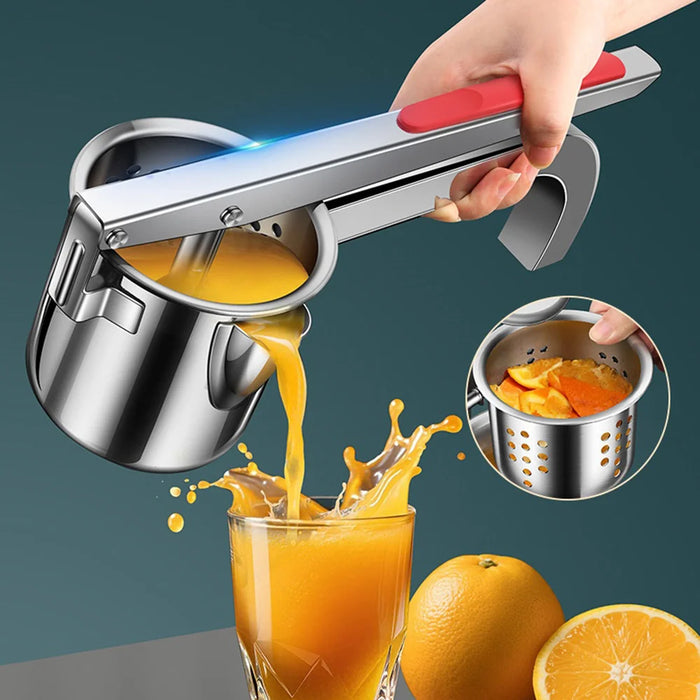 316L Stainless Steel Manual Juicer Hand Press Citrus Orange Fruit Extractor for Kitchen (BPA Free, No FDA) - 2