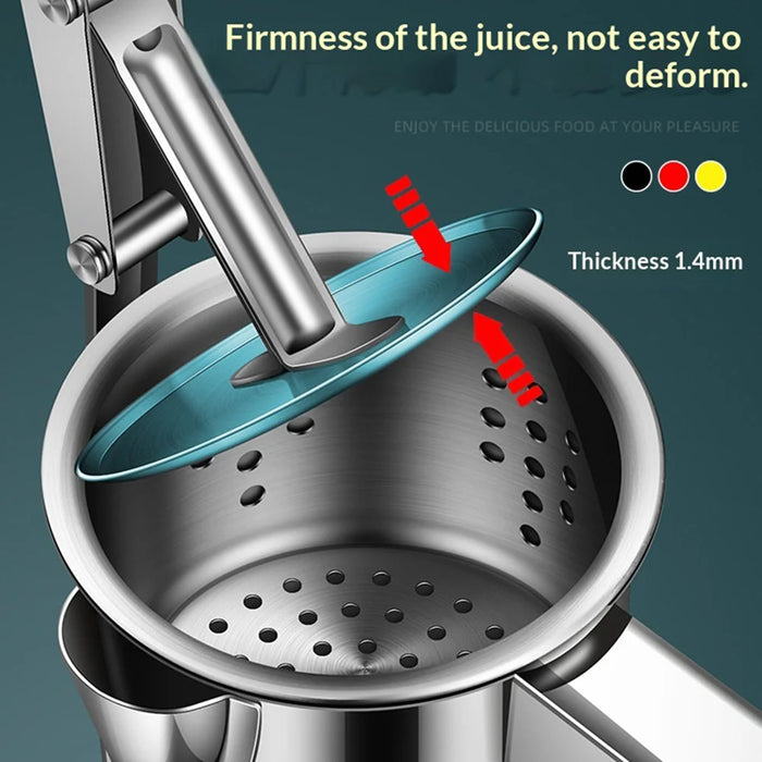 316L Stainless Steel Manual Juicer Hand Press Citrus Orange Fruit Extractor for Kitchen (BPA Free, No FDA) - 6