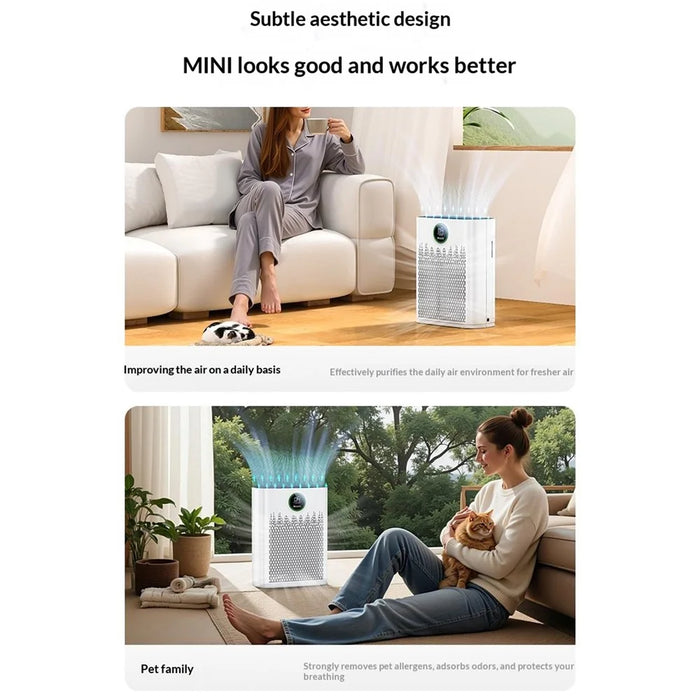 YESIDO EC23 Air Purifier WiFi Smart Triple Filtration PM2.5 Monitor Ultra-Quiet Formaldehyde Remover Air Cleaner - White  /  EU Plug - 7