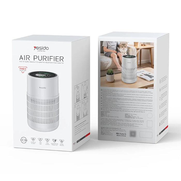 YESIDO EC39 4 in 1 Filter Air Purifier PM2.5 Detection Multi-Mode Desktop Purifier for Home Office - EU Plug - 7