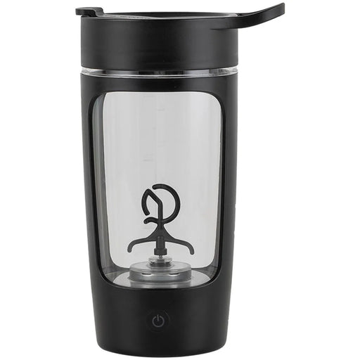 EQURA Sports Fitness Protein Powder Mixing Cup Shaking Cup 650ml Electric Portable Coffee Bottle USB Rechargeable Milk Vortex Mixing Milkshake Cup (No FDA Certificate, BPA-free) - Black - 1