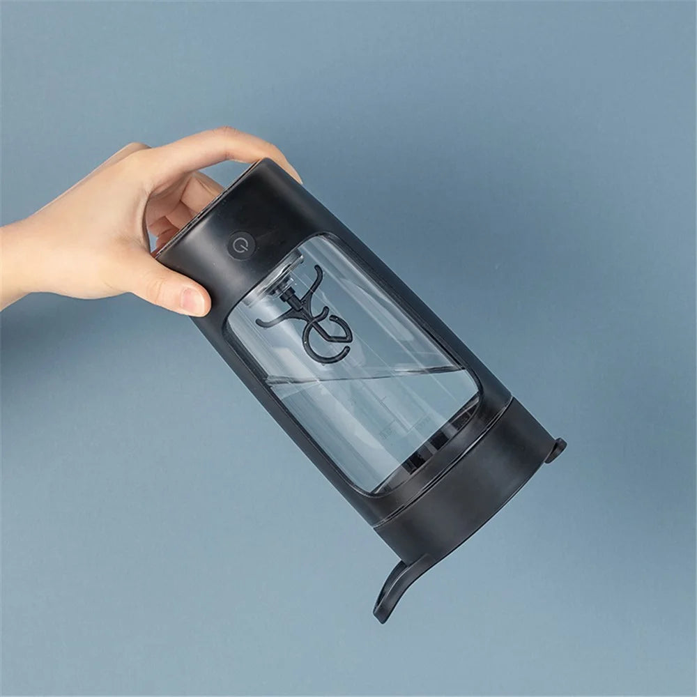 EQURA Sports Fitness Protein Powder Mixing Cup Shaking Cup 650ml Electric Portable Coffee Bottle USB Rechargeable Milk Vortex Mixing Milkshake Cup (No FDA Certificate, BPA-free) - Black - 3