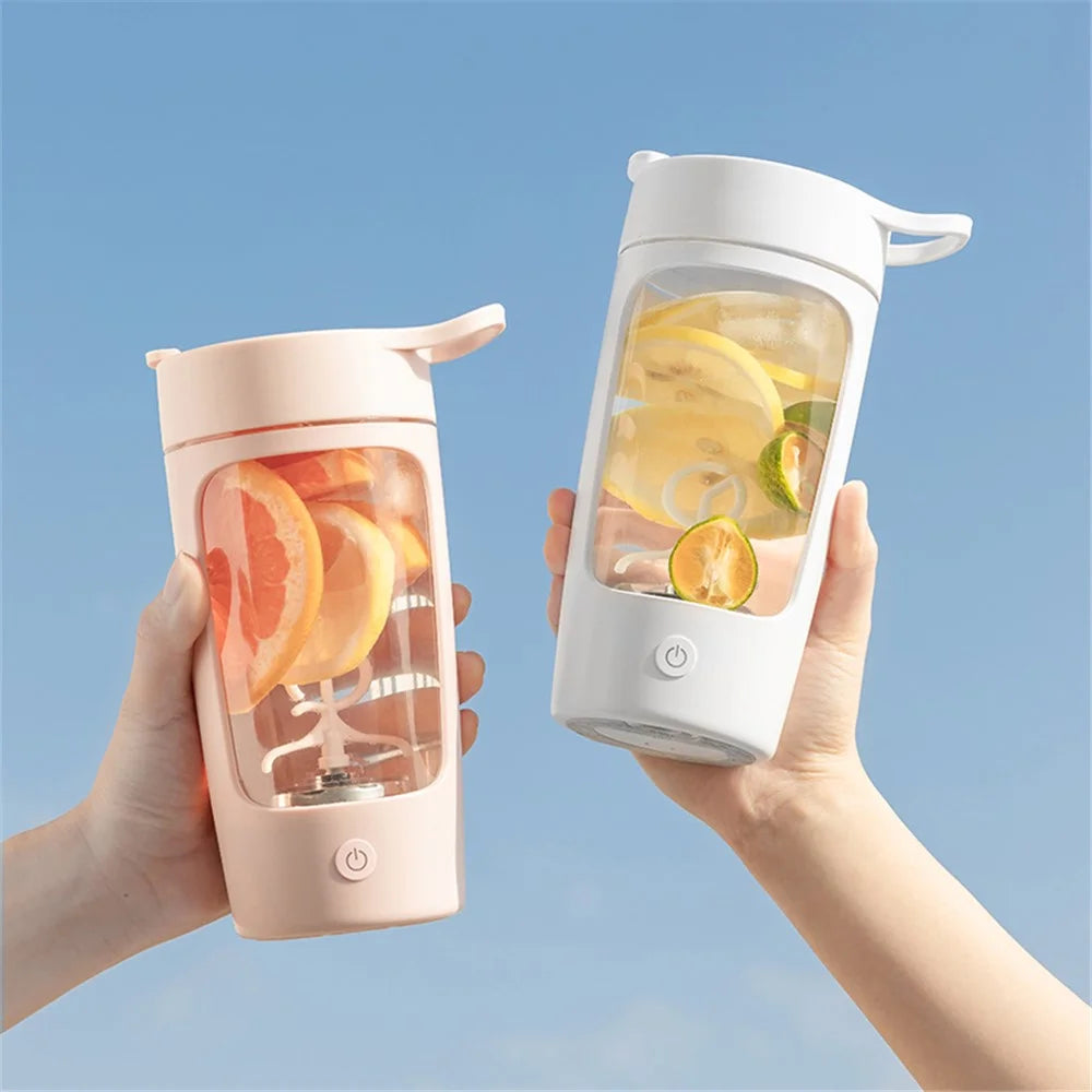 EQURA Sports Fitness Protein Powder Mixing Cup Shaking Cup 650ml Electric Portable Coffee Bottle USB Rechargeable Milk Vortex Mixing Milkshake Cup (No FDA Certificate, BPA-free) - Black - 5