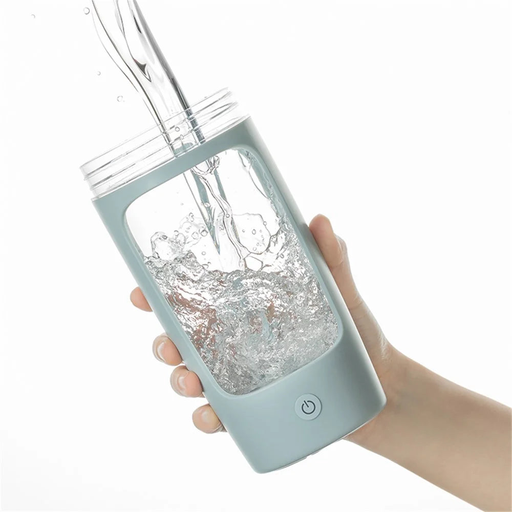 EQURA Sports Fitness Protein Powder Mixing Cup Shaking Cup 650ml Electric Portable Coffee Bottle USB Rechargeable Milk Vortex Mixing Milkshake Cup (No FDA Certificate, BPA-free) - Black - 6