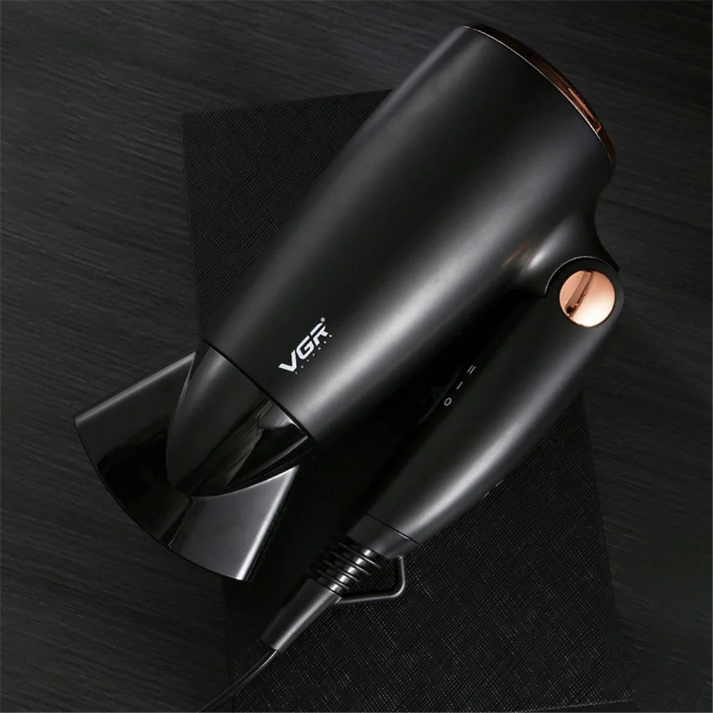 VGR V-439 Folding Handle Hair Dryer 1200W-1600W Portable Hairdryer Powerful Hot Cool Wind Blow Dryer for Hair Care (EU Plug) - 4