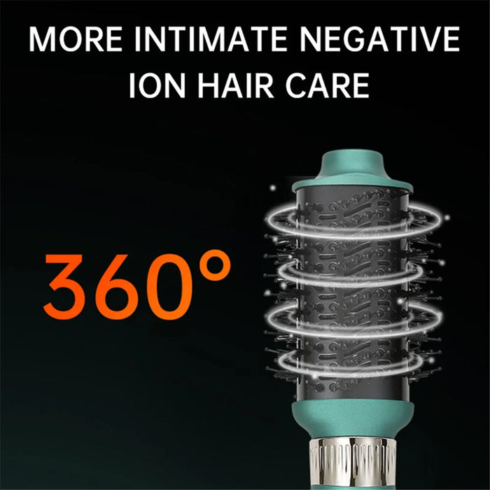 VGR V-493 Hot-Air Hair Brush 4-In-1 Negative Ionic Electric Hot Air Comb with Detachable Hair Curler Straightener Comb Heads (EU Plug) - 5