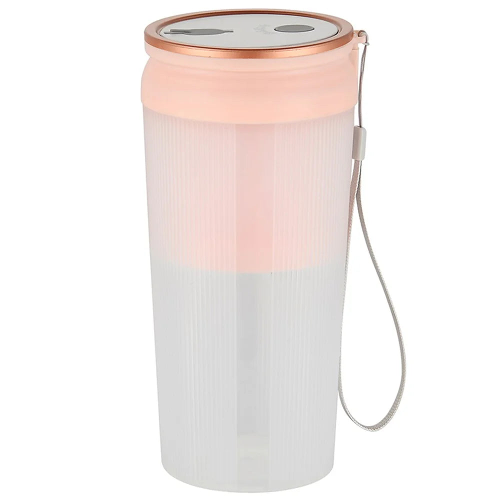 LGZ-1 500ml 50W 4 Blades Electric Portable Juicer PP+304 Stainless Steel Juice Maker (BPA-free, No FDA Certificate) - Pink - 1