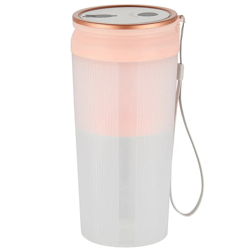 LGZ-1 500ml 50W 4 Blades Electric Portable Juicer PP+304 Stainless Steel Juice Maker (BPA-free, No FDA Certificate) - Pink - 1