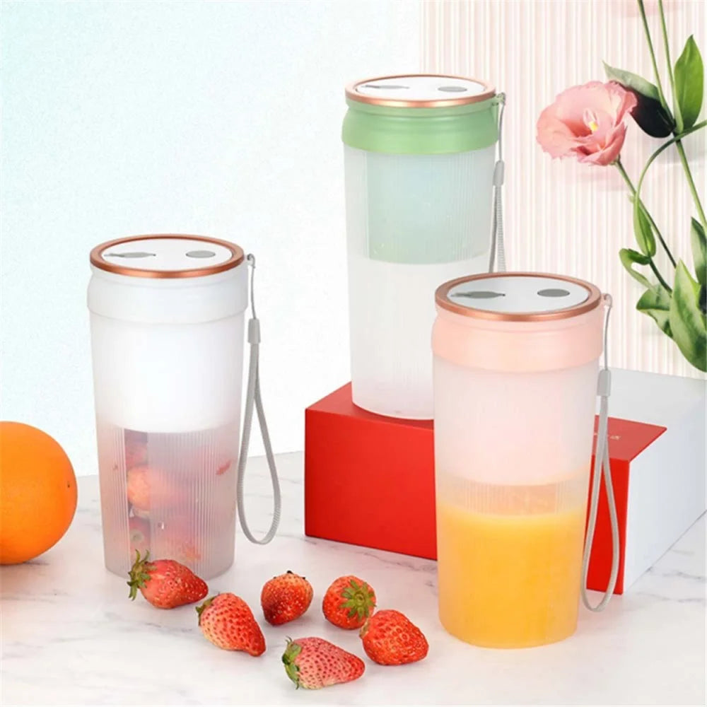 LGZ-1 500ml 50W 4 Blades Electric Portable Juicer PP+304 Stainless Steel Juice Maker (BPA-free, No FDA Certificate) - Pink - 2