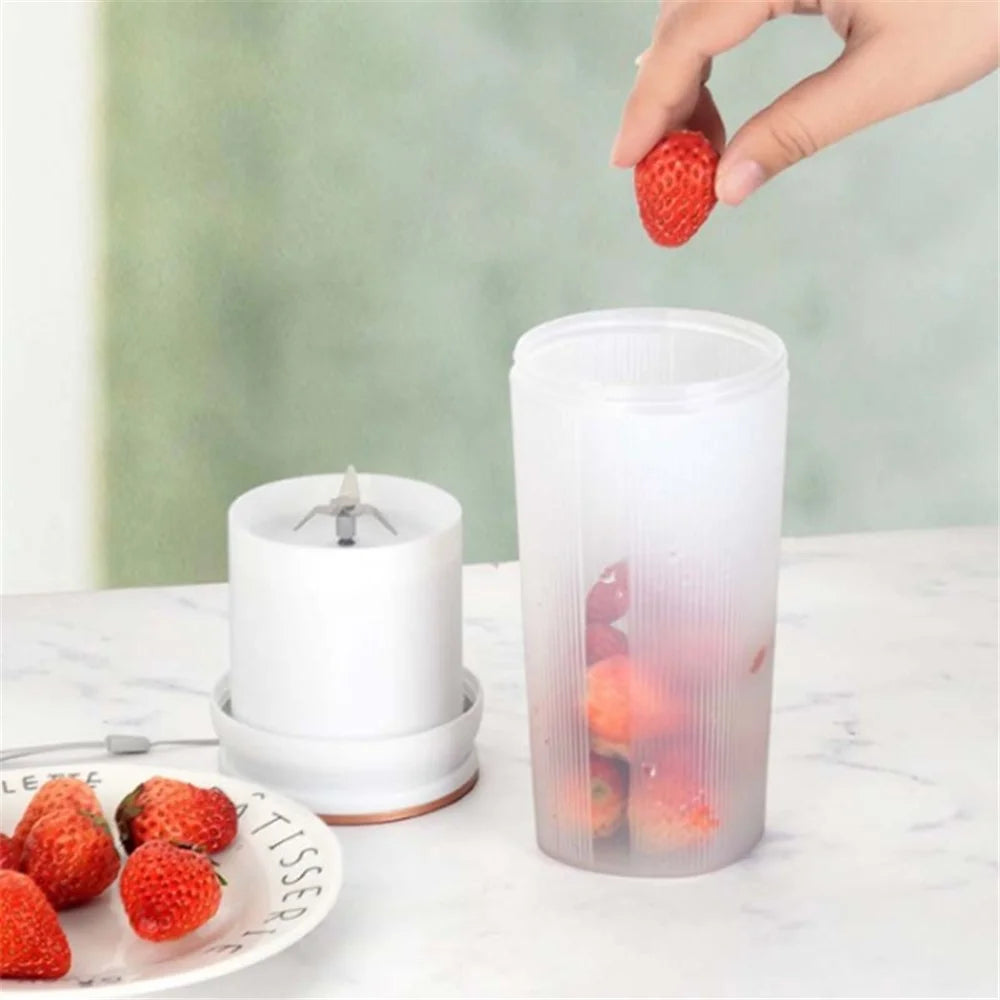 LGZ-1 500ml 50W 4 Blades Electric Portable Juicer PP+304 Stainless Steel Juice Maker (BPA-free, No FDA Certificate) - Pink - 3