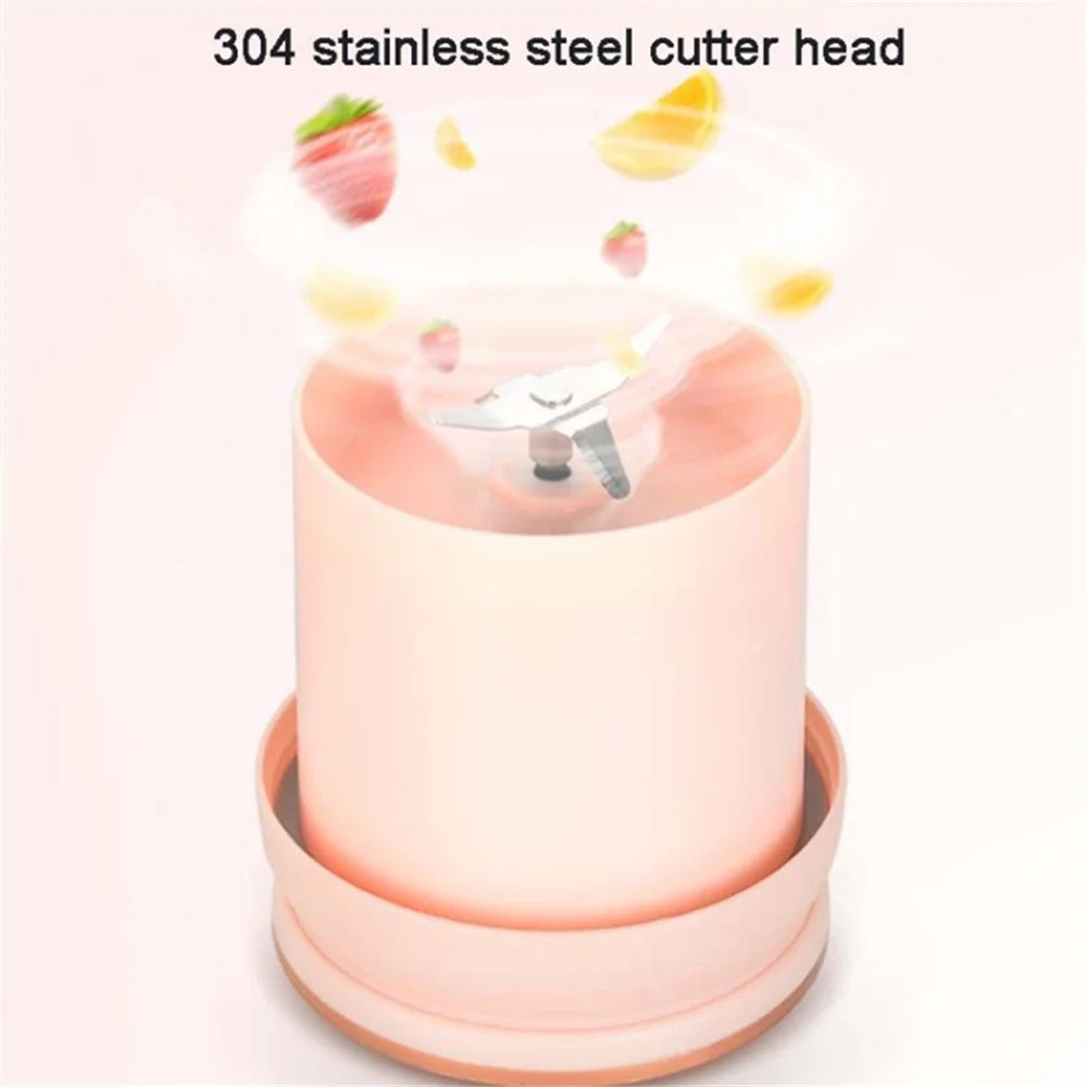 LGZ-1 500ml 50W 4 Blades Electric Portable Juicer PP+304 Stainless Steel Juice Maker (BPA-free, No FDA Certificate) - Pink - 4