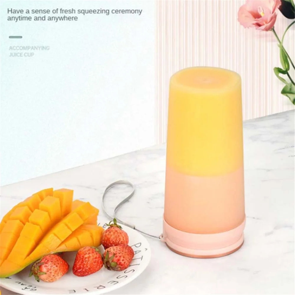 LGZ-1 500ml 50W 4 Blades Electric Portable Juicer PP+304 Stainless Steel Juice Maker (BPA-free, No FDA Certificate) - Pink - 6