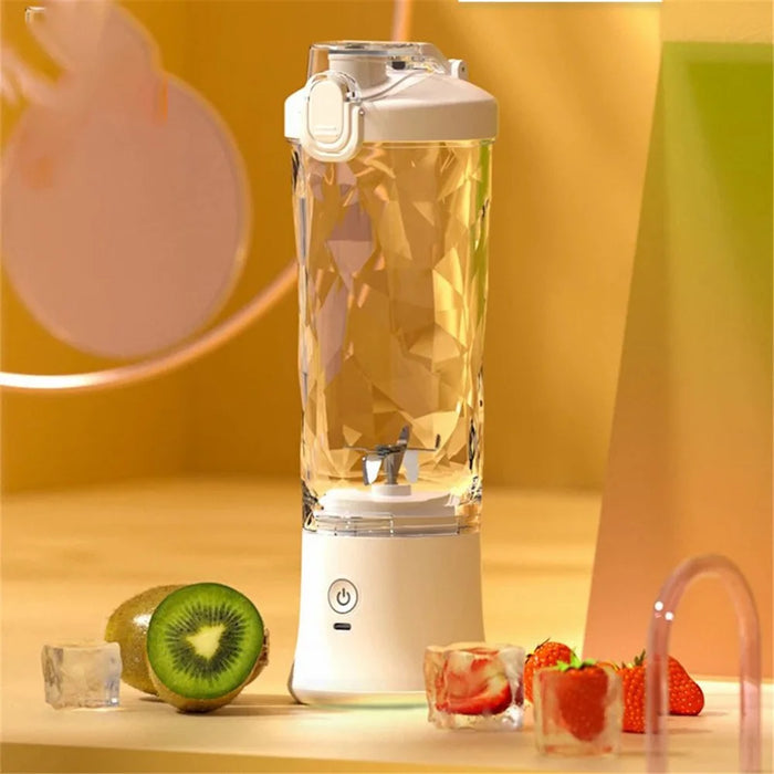 A9 Portable Blender Multi-functional Battery-Powered 600ml Mini Blender Juicer Cup (No FDA, BPA-Free) - Purple - 2