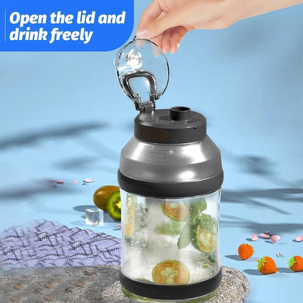 A10 AS Plastic Juice Blender USB Rechargeable Juicer Water Bottle Cup (BPA-Free, FDA Certified) - White - 3