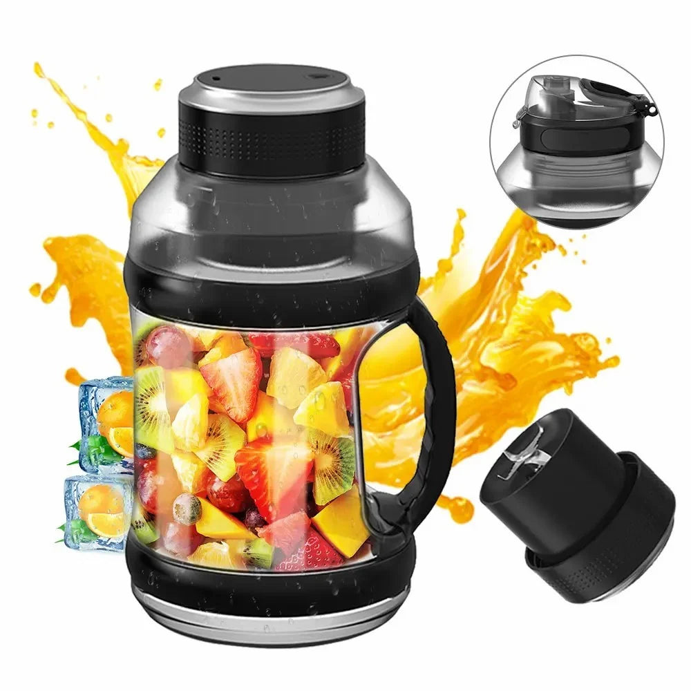 A10 AS Plastic Juice Blender USB Rechargeable Juicer Water Bottle Cup (BPA-Free, FDA Certified) - White - 5