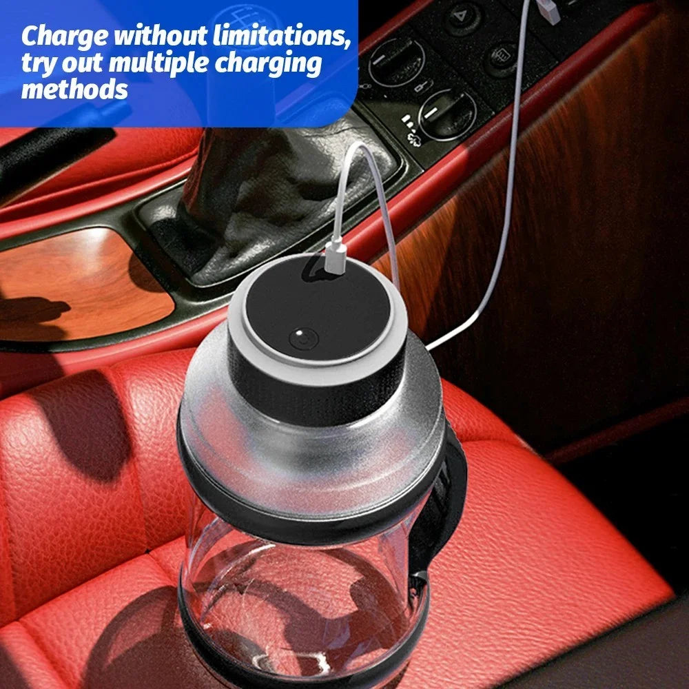 A10 AS Plastic Juice Blender USB Rechargeable Juicer Water Bottle Cup (BPA-Free, FDA Certified) - White - 7