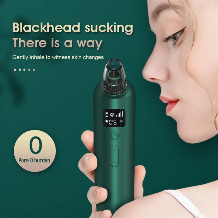 HX-04 Facial Blackhead Remover Electric Acne Vacuum Cleaner Black Spots Pore Cleaning Tool Gift - Green - 4