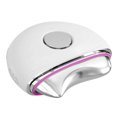 GS02 Hot Cold Microcurrent Face Neck Beauty Instrument Vibration Massage LED Red Blue Light Scraping Device - White - 1