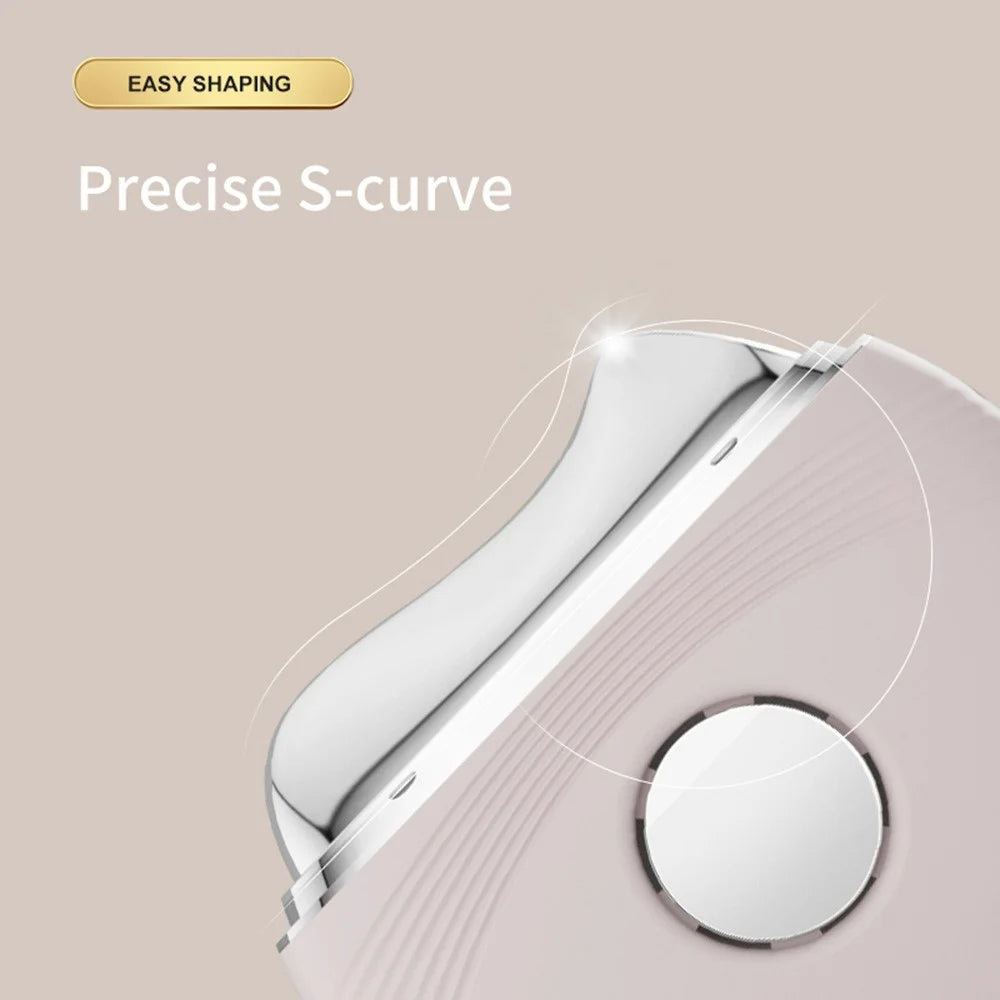 GS02 Hot Cold Microcurrent Face Neck Beauty Instrument Vibration Massage LED Red Blue Light Scraping Device - White - 6