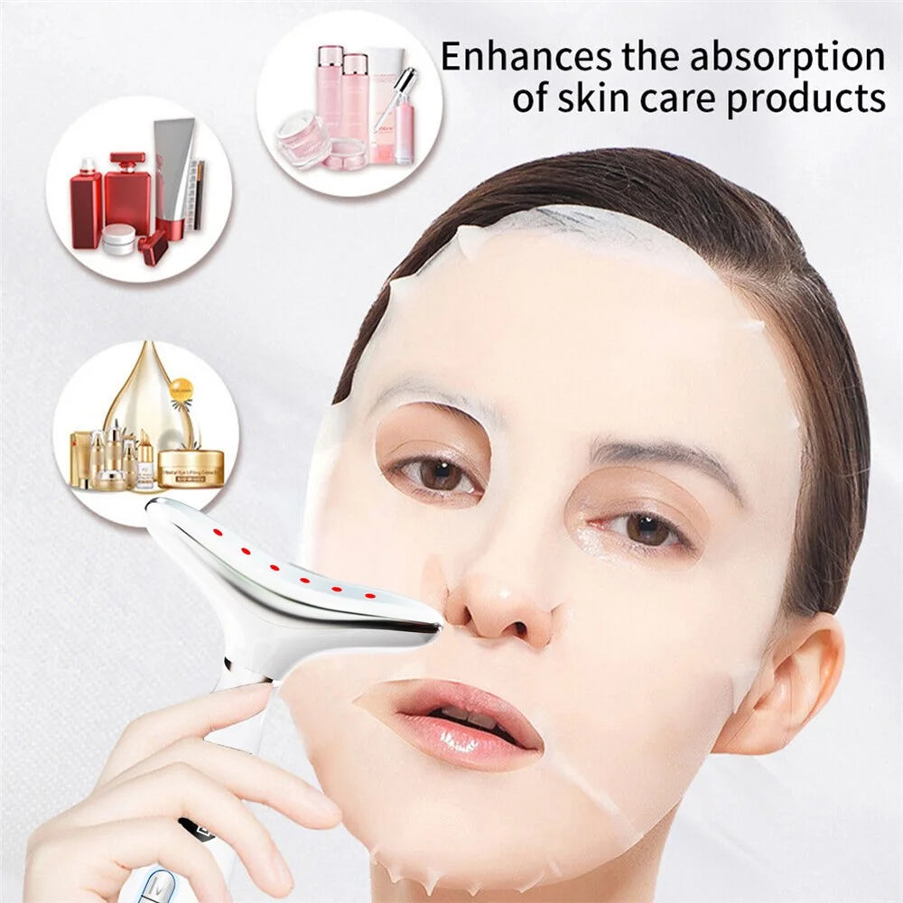 Neck Lifting Wrinkle Reducing Beauty Instrument Handheld Microcurrent Neck Massager - 6