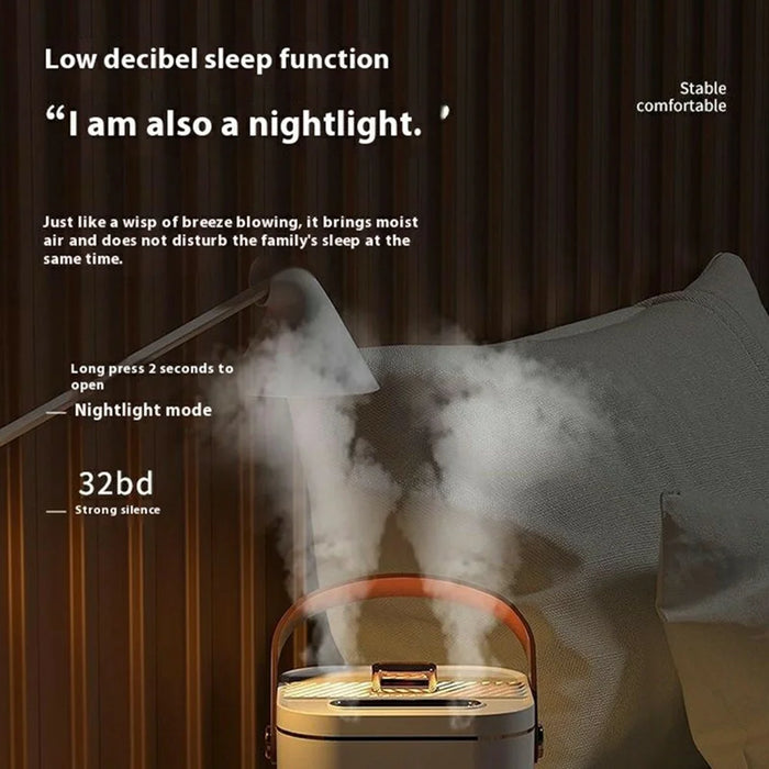 Humidifier Double Spray 1.8L Mist Maker Fogger LED Night Light 32dB Quiet - White / US Plug - 2