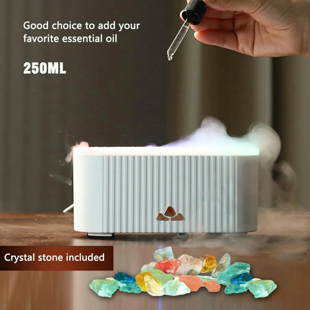 12W Crystal Humidifier Aromatherapy Diffuser 250ml Smart Remote Control Portable Automatic Diffuser - V178 Cloud Sea EU Plug - 5
