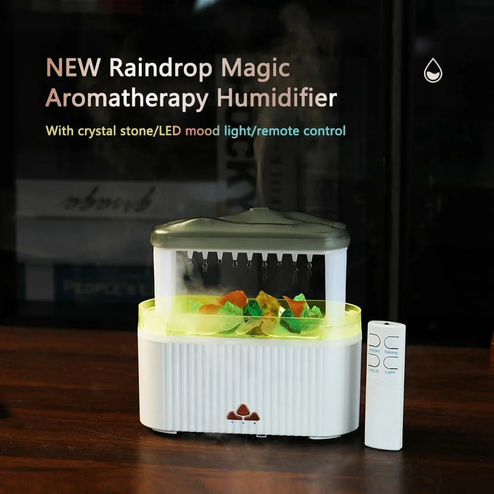 12W Crystal Humidifier Aromatherapy Diffuser 250ml Smart Remote Control Portable Automatic Diffuser - V178 Cloud Sea EU Plug - 6