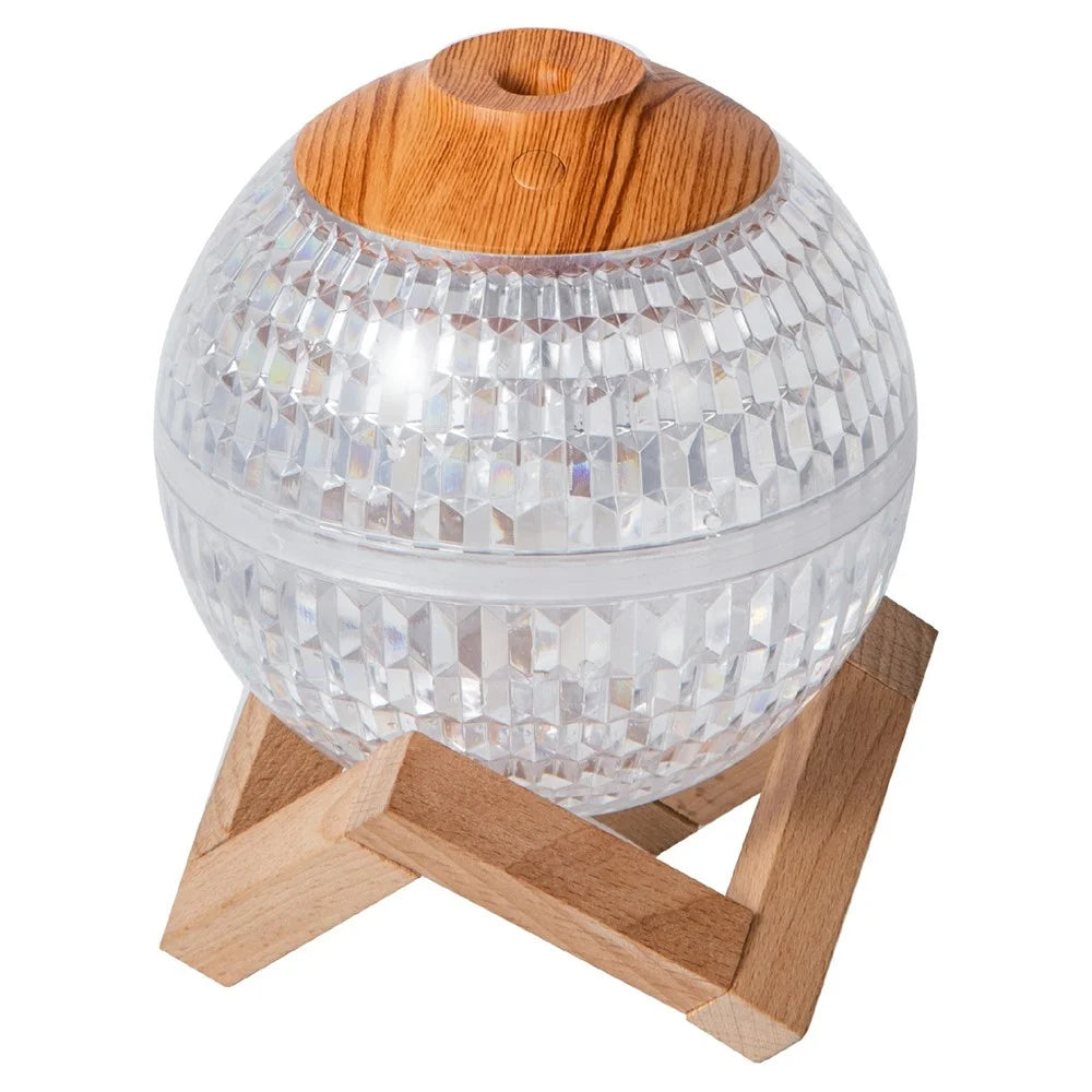 350ML Home Bedroom Crystal Ball Humidifier Desktop Colorful Atmosphere Light ABS Night Light - 1