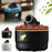 Turret Shape Aroma Diffuser Simulated Volcanic Lava Air Humidifier with 7 Light Colors, US Plug - Black - 2