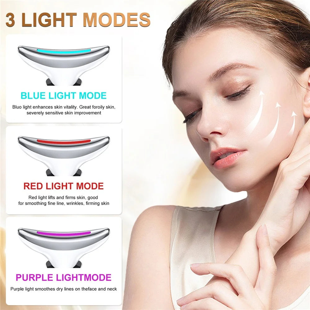 K318 EMS Neck Massager Face Lifting Wrinkle Removal Anti Aging Skin Care Beauty Device Gift - 4