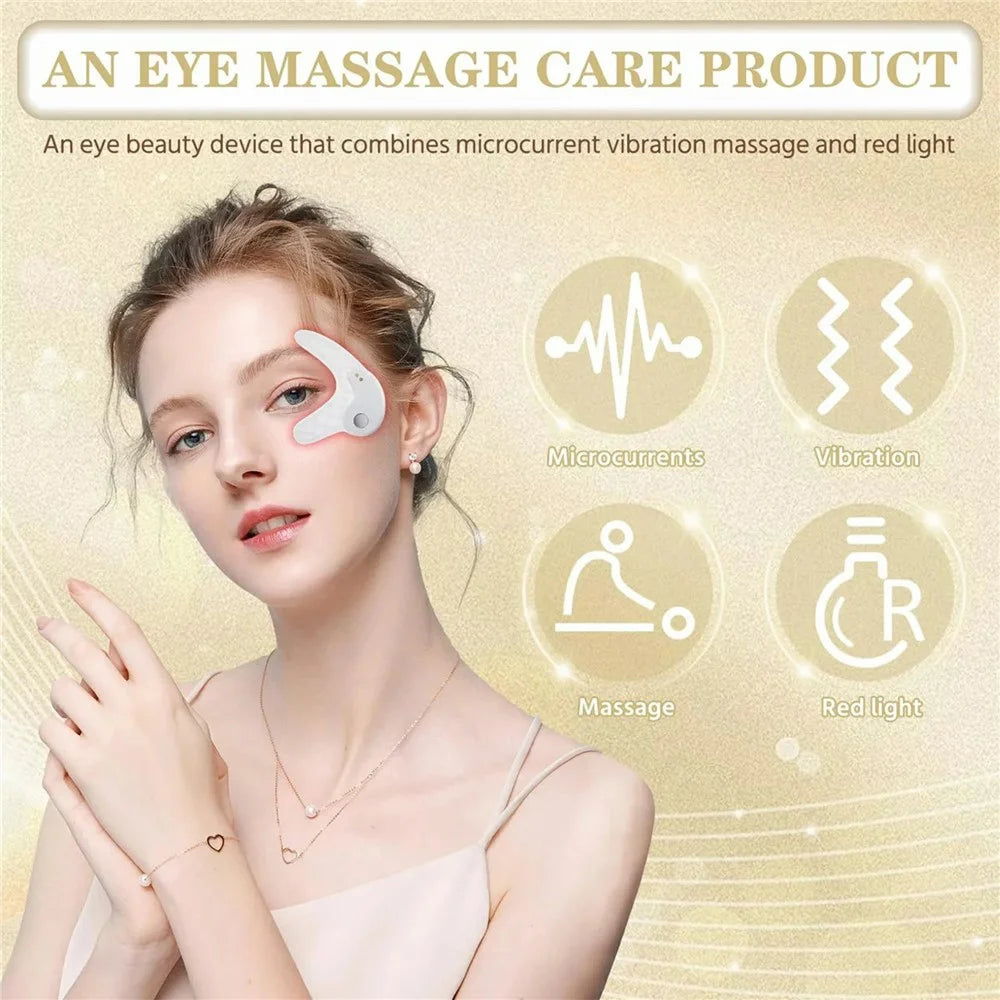 2 In 1 Makeup Mirror Eye Care Patches with Charging Case Anti Wrinkle Eye Massager - 3