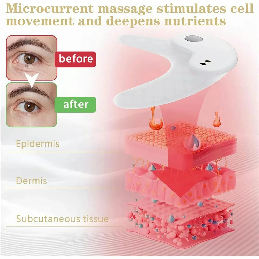 2 In 1 Makeup Mirror Eye Care Patches with Charging Case Anti Wrinkle Eye Massager - 5