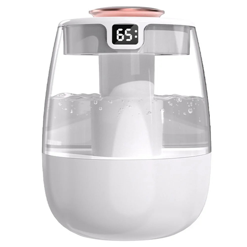 Dual Mist Desktop Air Humidifier with Humidity Display for Bedroom Office Living Room - White - 1