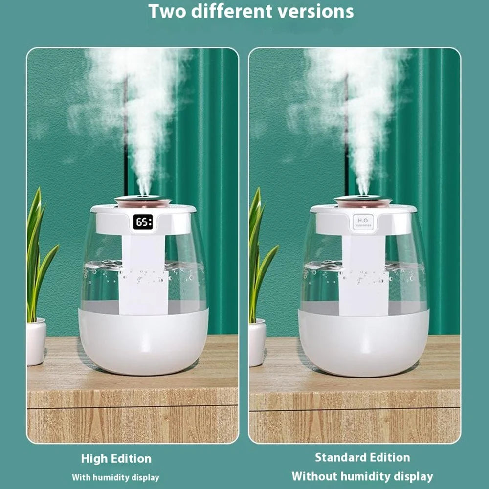Dual Mist Desktop Air Humidifier with Humidity Display for Bedroom Office Living Room - White - 3