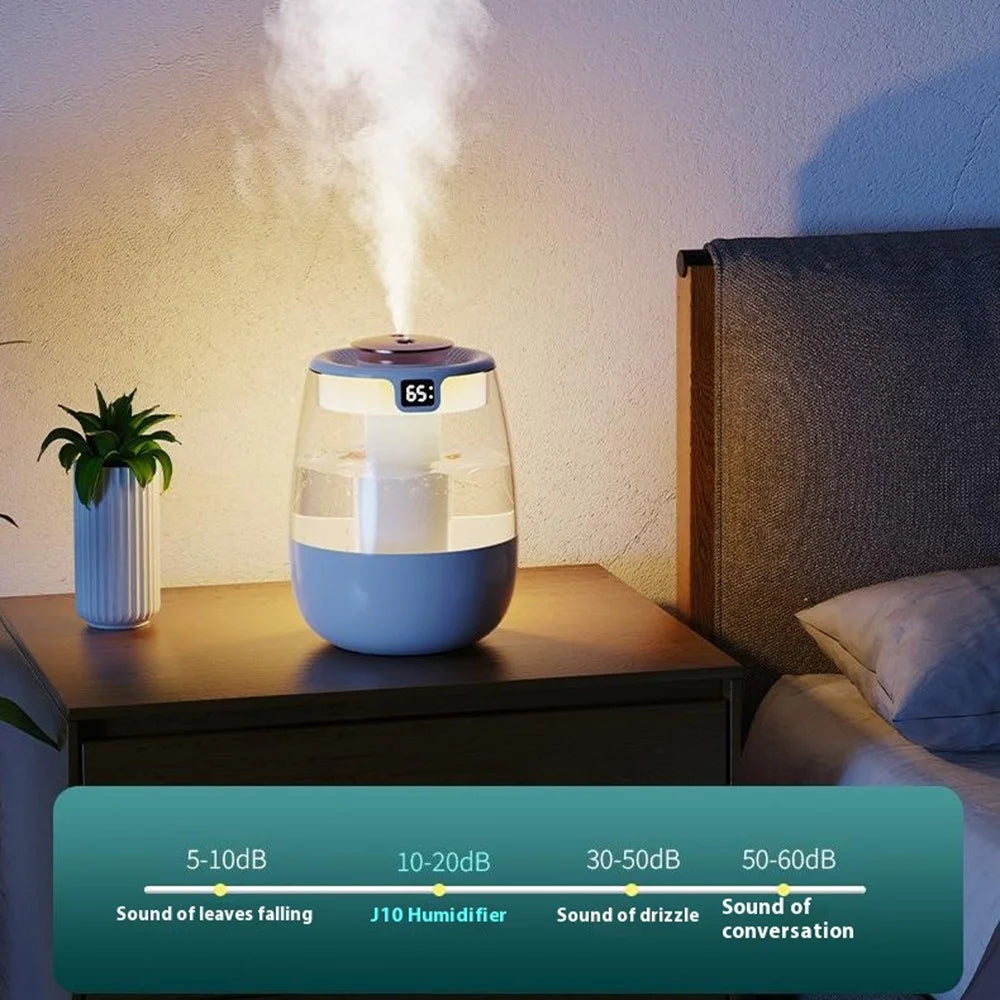 Dual Mist Desktop Air Humidifier with Humidity Display for Bedroom Office Living Room - White - 6