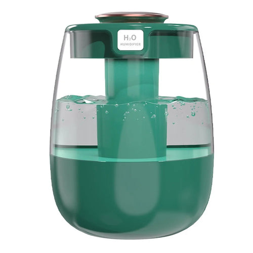 Dual Mist Outlet Desktop Air Humidifier Home Office Mute Mist Diffuser - Green - 1
