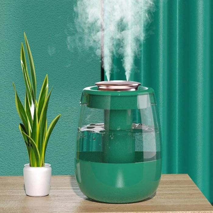 Dual Mist Outlet Desktop Air Humidifier Home Office Mute Mist Diffuser - Green - 2