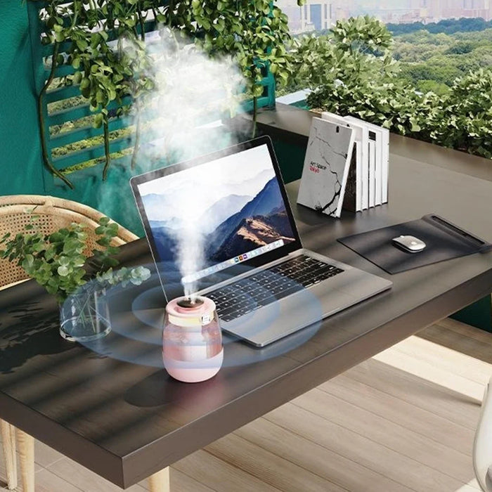 Dual Mist Outlet Desktop Air Humidifier Home Office Mute Mist Diffuser - Green - 5