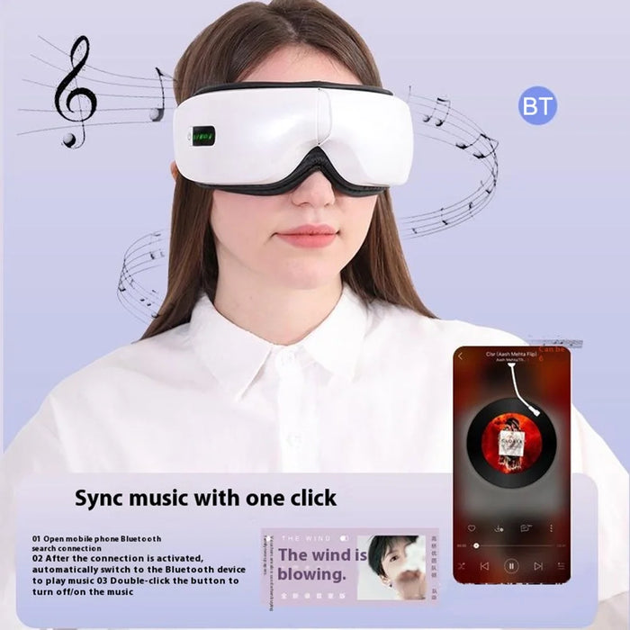 JY-203 Eye Mask Vibration Heating Eye Massager Hot Compress Eye Care Device with Bluetooth-compatible Music - 5