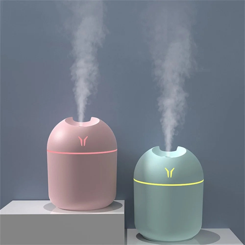 USB Mini Desktop 7 Color Night Light Car Humidifier 250ML Capacity Portable Ultrasonic Cool Mist for Home / Office / Vehicle - Blue - 4