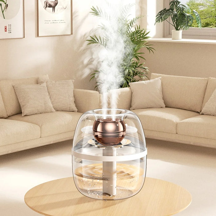 Dual Nozzle 3L Large Capacity Humidifier USB Transparent Quiet Mist Diffuser with Night Light - White - 6