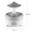 Creative Raindrop Humidifier Aroma Diffuser Indoor 7-Color LED Large Mist Ultrasonic Humidifier, EU Plug - White - 6