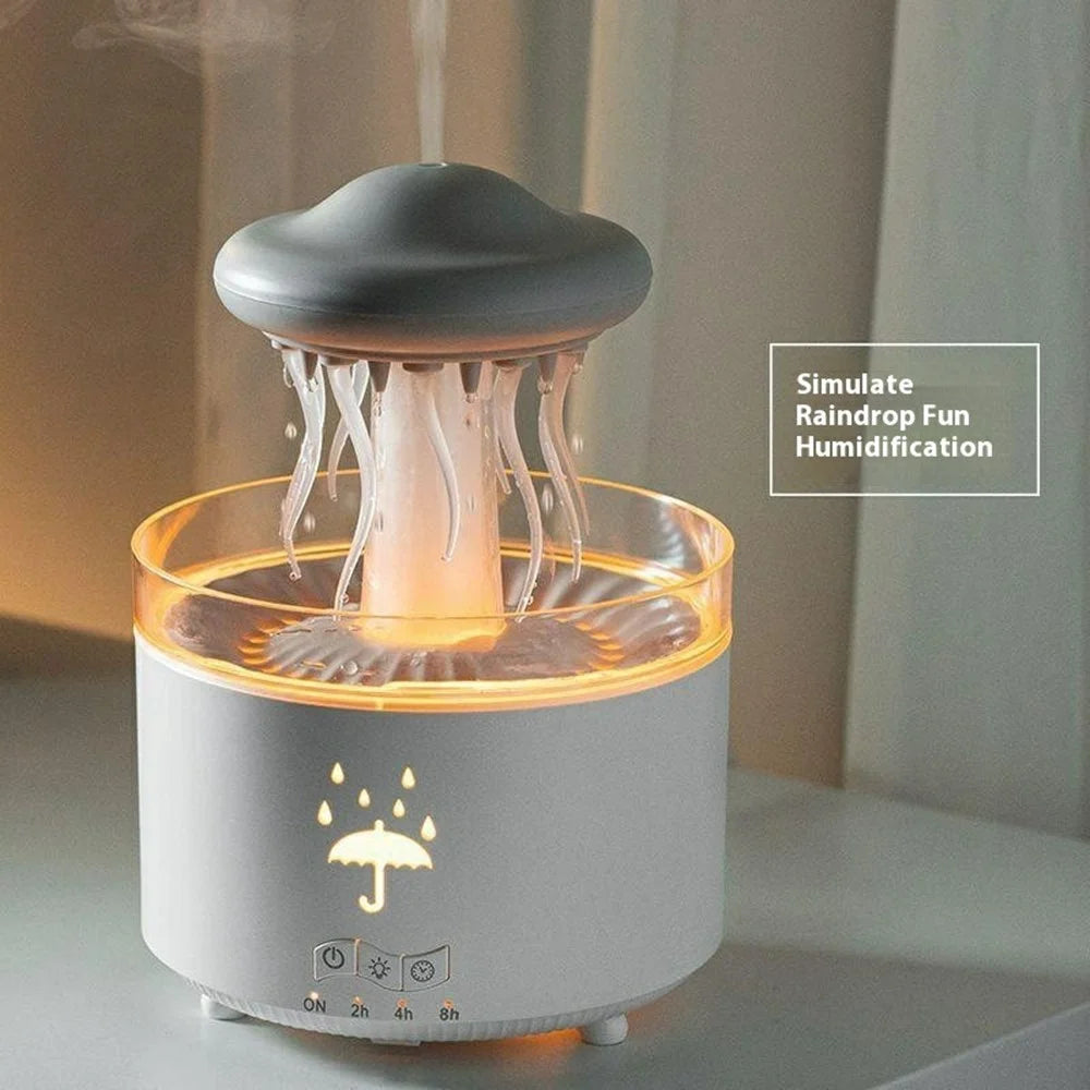 Rotating Jellyfish Essential Oil Diffuser 7 Color LED Light Remote Control Aromatherapy Humidifier 300ml - EU Plug - 2