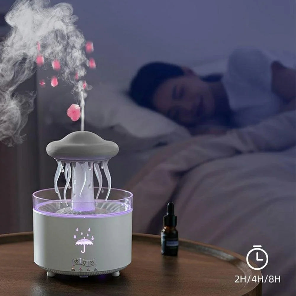 Rotating Jellyfish Essential Oil Diffuser 7 Color LED Light Remote Control Aromatherapy Humidifier 300ml - EU Plug - 6