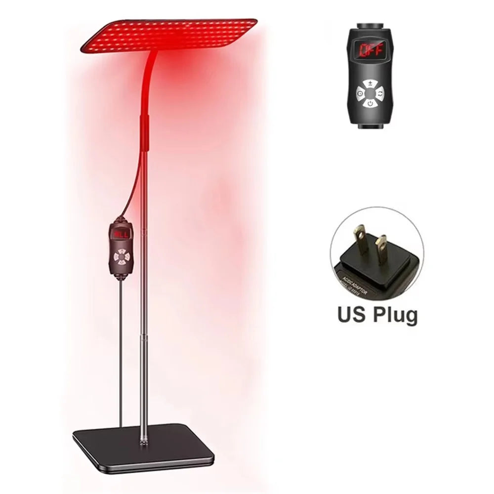 660nm 850nm LED Red Light Therapy Panel with Stand Near Infrared Therapy Lamp for Pain Relief  /  Skin Care - US Plug - 1