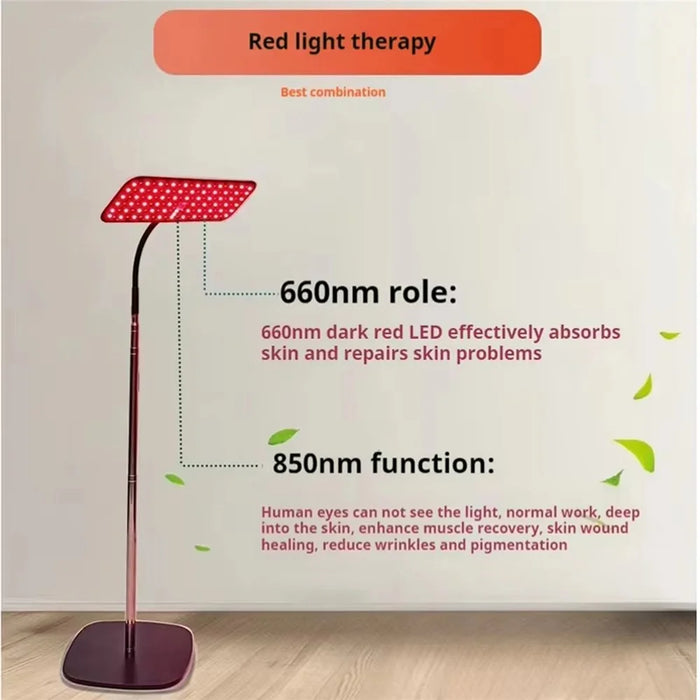 660nm 850nm LED Red Light Therapy Panel with Stand Near Infrared Therapy Lamp for Pain Relief  /  Skin Care - US Plug - 6