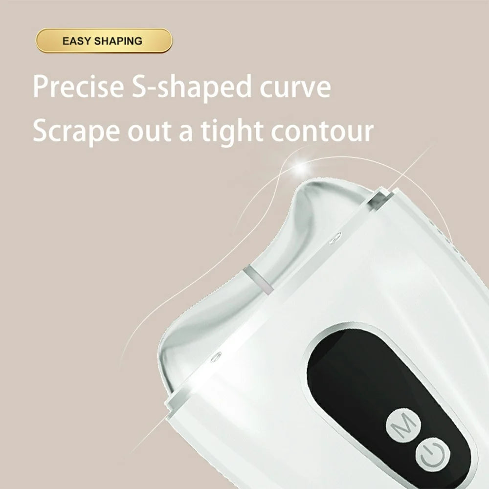 Electric Hot and Cold Facial Scraping Massager LED Light Therapy Skin Tightening Anti Aging Device - 6