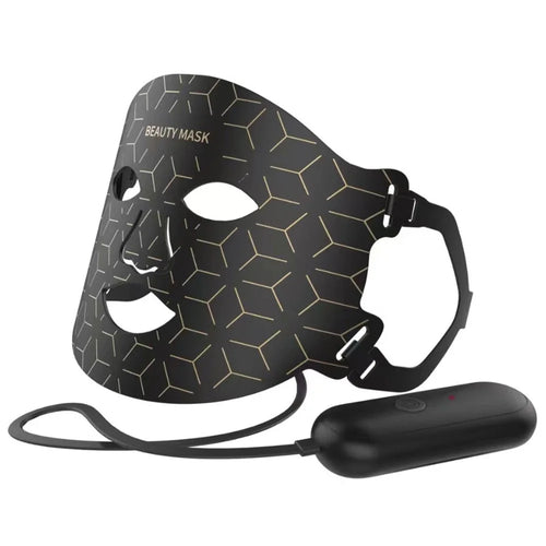 7-Color Photon Spectrum LED Face Mask for Skin Rejuvenation Light Therapy Beauty Device Gift - Black - 1