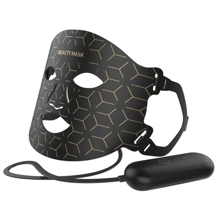 7-Color Photon Spectrum LED Face Mask for Skin Rejuvenation Light Therapy Beauty Device Gift - Black - 1