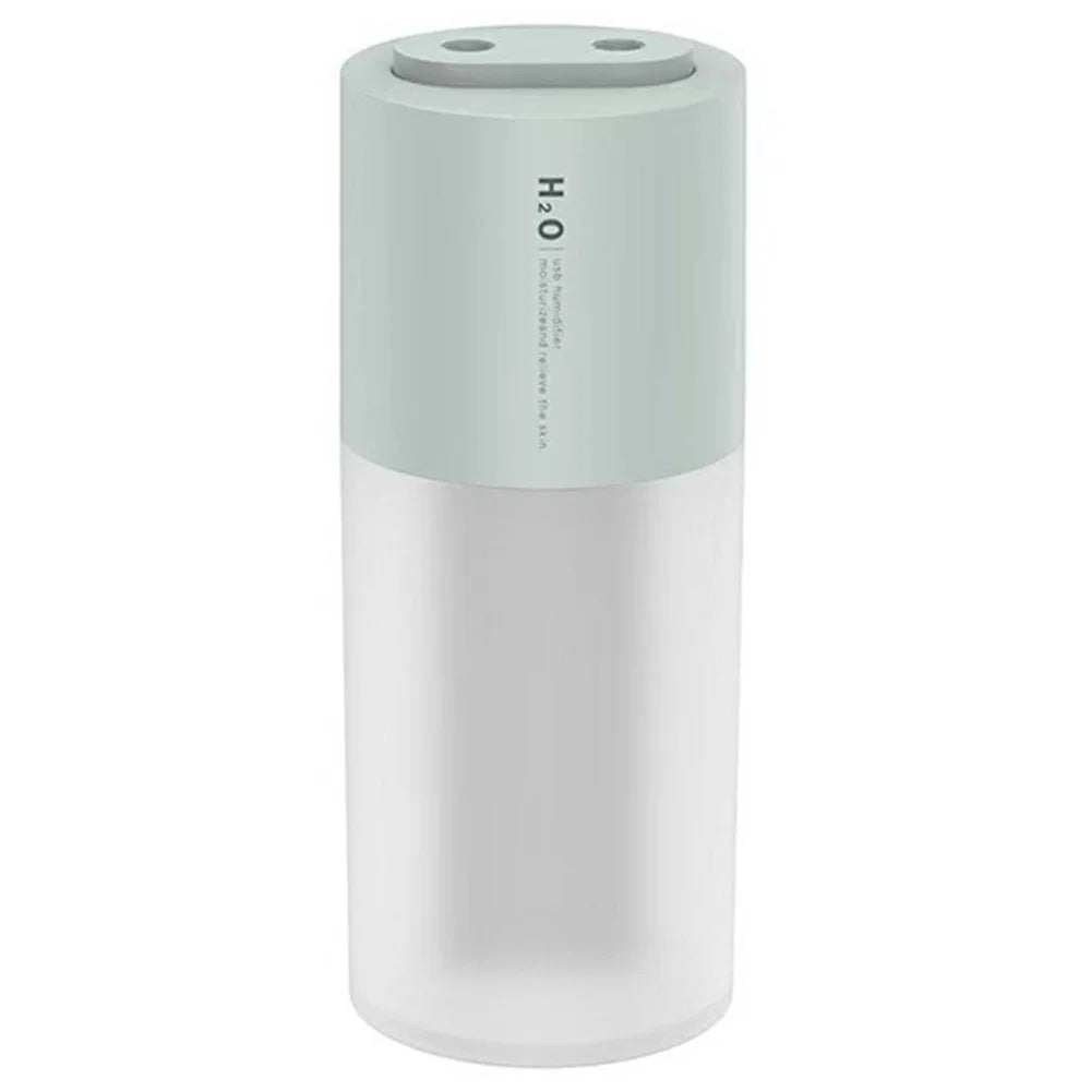 400ml Dual Mist Humidifier USB Portable Moisturizer with Night Light for Home / Car Atomizer - Green - 1